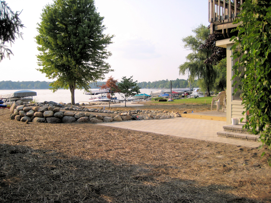 Landscape on Lakefront Home